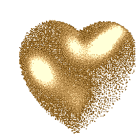 Gif animé coeur doré fin